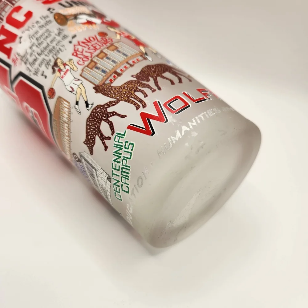 Catstudio NC State University Collegiate‎ Frosted Glass - Wolfpack Ncsu Raleigh